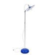 Fluted Shade Floor Lamp, 700-Royal Blue, Galvanized Stem, SWH-Standard White Cloth Cord, Nostalgic Edison 1890 Era 40W Bulb Fluted Shade Floor Lamp, 700-Royal Blue, Galvanized Stem, SWH-Standard White Cloth Cord, Nostalgic Edison 1890 Era 40W Bulb