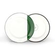 Enamelware Dipped Plates, 350-Vintage Green Enamelware Dipped Plates, 350-Vintage Green