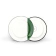 Enamel Dipped Dessert Plate, 350-Vintage Green Enamel Dipped Dessert Plate, 350-Vintage Green