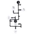 Huxley Machine Age Wall Mount, G40 Half Chrome Bulbs, Vertical Mount Huxley Machine Age Wall Mount, G40 Half Chrome Bulbs, Vertical Mount