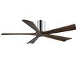 Zora 5 Blade Ceiling Fan, Polished Chrome with Walnut Tone Blades, 52" Diameter Zora 5 Blade Ceiling Fan, Polished Chrome with Walnut Tone Blades, 52" Diameter