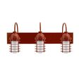 Static Ring LED Triple Vanity Light, Gooseneck Mounting, 400-Barn Red, FST-Frosted Glass Static Ring LED Triple Vanity Light, Gooseneck Mounting, 400-Barn Red, FST-Frosted Glass