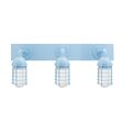Static Ring Triple Vanity Light, Straight Arm Mounting, 715-Delphite, RIB-Ribbed Glass Static Ring Triple Vanity Light, Straight Arm Mounting, 715-Delphite, RIB-Ribbed Glass