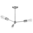Downtown Minimalist 3-Light Chandelier, 975-Galvanized, 12" Stem, 40W 1890 Era Edison Bulbs Downtown Minimalist 3-Light Chandelier, 975-Galvanized, 12" Stem, 40W 1890 Era Edison Bulbs
