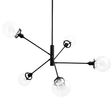 Bubble 5-Light Chandelier, 100-Black, Clear Globes Bubble 5-Light Chandelier, 100-Black, Clear Globes