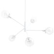 Bubble 5-Light Chandelier, 200-White, Clear Globes Bubble 5-Light Chandelier, 200-White, Clear Globes