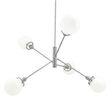 Bubble 5-Light Chandelier, 975-Galvanized, White Globes Bubble 5-Light Chandelier, 975-Galvanized, White Globes