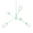 Bubble 5-Light Chandelier, 370-Mint, White Globes Bubble 5-Light Chandelier, 370-Mint, White Globes