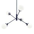 Bubble 5-Light Chandelier, 705-Navy, White Globes Bubble 5-Light Chandelier, 705-Navy, White Globes