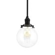 Bubble Stem Mount Pendant, 100-Black, Clear Globe Bubble Stem Mount Pendant, 100-Black, Clear Globe