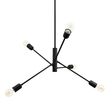 Downtown Minimalist 5-Light Chandelier, 100-Black, Edison-Style Victorian Bulbs Downtown Minimalist 5-Light Chandelier, 100-Black, Edison-Style Victorian Bulbs