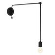 Downtown Swing Arm Sconce, 100-Black, G69 Arm, Nostalgic Edison Style Victorian Bulb Downtown Swing Arm Sconce, 100-Black, G69 Arm, Nostalgic Edison Style Victorian Bulb