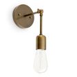 Downtown Minimalist Adjustable Sconce, 998-Natural Weathered Brass, Nostalgic Edison-Style 1890 Era 40W Bulb Downtown Minimalist Adjustable Sconce, 998-Natural Weathered Brass, Nostalgic Edison-Style 1890 Era 40W Bulb