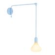 Downtown Swing Arm Sconce, 715-Delphite Blue PTMP, G69 Arm | Shown with Noma Tala Lamp Downtown Swing Arm Sconce, 715-Delphite Blue PTMP, G69 Arm | Shown with Noma Tala Lamp
