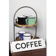 Enamelware Coffee Mugs | Pictured with our Porcelain "Coffee" Sign Enamelware Coffee Mugs | Pictured with our Porcelain "Coffee" Sign
