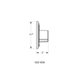 Gooseneck Arm Wall Backing Plate Dimensions (Side View) Gooseneck Arm Wall Backing Plate Dimensions (Side View)