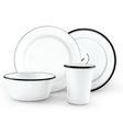 Set of 4 Enamel Breakfast Set, 250-White Set of 4 Enamel Breakfast Set, 250-White