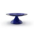 9 ½" Cake Stand, 760-Cobalt with White Speckles, Cobalt Top 9 ½" Cake Stand, 760-Cobalt with White Speckles, Cobalt Top