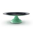 12" Cake Stand, 365-Jadite with Black Speckles, Black Top 12" Cake Stand, 365-Jadite with Black Speckles, Black Top