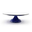 12" Cake Stand, 760-Cobalt with White Speckle, White Top 12" Cake Stand, 760-Cobalt with White Speckle, White Top