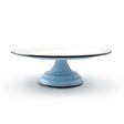 12" Cake Stand, 766-Delphite with White Speckles, White Top 12" Cake Stand, 766-Delphite with White Speckles, White Top