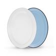Oval Enamelware Platter, 765-Delphite Blue with White Top Oval Enamelware Platter, 765-Delphite Blue with White Top
