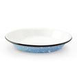 Enamelware Pie Plate, 765-Delphite with White Speckle, White Interior Enamelware Pie Plate, 765-Delphite with White Speckle, White Interior