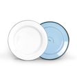 Enamelware Breakfast  Plate, 765-Delphite with White Top Enamelware Breakfast  Plate, 765-Delphite with White Top