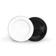 Enamelware Dessert Plate, 150-Black, White Top Enamelware Dessert Plate, 150-Black, White Top