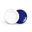 Enamelware Dessert Plate, 750-Cobalt Blue, White Top Enamelware Dessert Plate, 750-Cobalt Blue, White Top