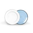 Enamelware Dessert Plate, 765-Delphite Blue, White Top Enamelware Dessert Plate, 765-Delphite Blue, White Top