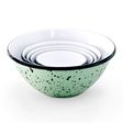 Enamel Graniteware Nesting Bowls, 365-Jadite with Black Enamel Graniteware Nesting Bowls, 365-Jadite with Black