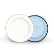 Enamelware Breakfast Plate, 766-Delphite with White Speckles, White Top Enamelware Breakfast Plate, 766-Delphite with White Speckles, White Top
