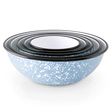 Enamelware Mixing Bowls, 766-Delphite with White Speckles Enamelware Mixing Bowls, 766-Delphite with White Speckles