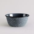 X-Large Enamelware Bowl, Exterior: 860-Graphite with White Speckles ; Interior, 150-Black X-Large Enamelware Bowl, Exterior: 860-Graphite with White Speckles ; Interior, 150-Black