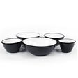 Enamelware Mixing Bowls, 150-Black Enamelware Mixing Bowls, 150-Black
