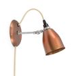 Lovell Plug-In Sconce, 996-Natural Weathered Copper, CSGW-Gold & White Cloth Cord Lovell Plug-In Sconce, 996-Natural Weathered Copper, CSGW-Gold & White Cloth Cord