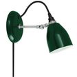 Lovell Plug-In Wall Sconce, 307-Emerald Green, Galvanized Arm, SBK-Standard Black Cord Lovell Plug-In Wall Sconce, 307-Emerald Green, Galvanized Arm, SBK-Standard Black Cord