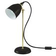 Lovell Task Lamp, 100-Black, Stem in 997-Natural Raw Brass, SBK-Standard Black Cord, Black Plug & Switch Lovell Task Lamp, 100-Black, Stem in 997-Natural Raw Brass, SBK-Standard Black Cord, Black Plug & Switch