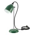 Lovell Task Lamp, 350-Porcelain Vintage Green, Stem in 975-Galvanized, SBK-Standard Black Cord, Black Plug & Switch Lovell Task Lamp, 350-Porcelain Vintage Green, Stem in 975-Galvanized, SBK-Standard Black Cord, Black Plug & Switch