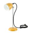 Lovell Task Lamp, 550-Porcelain Yellow, Stem in 975-Galvanized, SBK-Standard Black Cord, Black Plug & Switch Lovell Task Lamp, 550-Porcelain Yellow, Stem in 975-Galvanized, SBK-Standard Black Cord, Black Plug & Switch