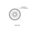 Decorative Backing Plate Cover Dimensions (Front View) Decorative Backing Plate Cover Dimensions (Front View)