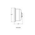 Decorative Backing Plate Cover Dimensions (Side View) Decorative Backing Plate Cover Dimensions (Side View)
