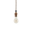 Minimalist Copper Cage Pendant, No Cage, Nostalgic Edison-Style Victorian Bulb, TBB-Brown & Beige Cotton Twist Cord Minimalist Copper Cage Pendant, No Cage, Nostalgic Edison-Style Victorian Bulb, TBB-Brown & Beige Cotton Twist Cord