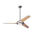 Flow Modern Ceiling Fan, Matte Nickel, Bamboo Blades, Light Option Flow Modern Ceiling Fan, Matte Nickel, Bamboo Blades, Light Option
