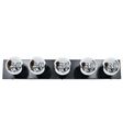 Vanity Strip Light, 5-Light, 100-Black, Half-Chrome Bulbs Vanity Strip Light, 5-Light, 100-Black, Half-Chrome Bulbs