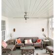 Machine Age Galvanized Ceiling Fan, White Blades, No Light Kit, 52” Wing Span | Photo Courtesy of Homeowner Machine Age Galvanized Ceiling Fan, White Blades, No Light Kit, 52” Wing Span | Photo Courtesy of Homeowner