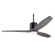LeatherLuxe DC Ceiling Fan, Dark Bronze with Black Leather, Graywash Blades, 17W LED Light LeatherLuxe DC Ceiling Fan, Dark Bronze with Black Leather, Graywash Blades, 17W LED Light