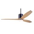 LeatherLuxe DC Ceiling Fan, Dark Bronze with Black Leather, Maple Blades, 17W LED Light LeatherLuxe DC Ceiling Fan, Dark Bronze with Black Leather, Maple Blades, 17W LED Light