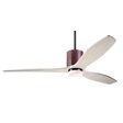 LeatherLuxe DC Ceiling Fan, Dark Bronze with Chocolate Leather, Whitewash Blades, 17W Light Kit LeatherLuxe DC Ceiling Fan, Dark Bronze with Chocolate Leather, Whitewash Blades, 17W Light Kit
